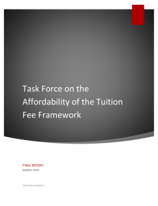 Task Force on the Affordability of the Tuition Fee Framework