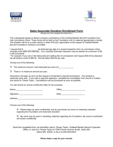 Sales Associate Donation Enrollment Form