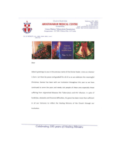 Christmas Letter 2013 - Arogyavaram Medical Centre