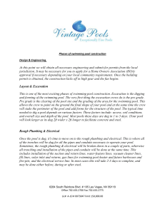 Phases of swimming pool construction