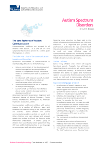 The core features of autism – communication (doc 3 (docx