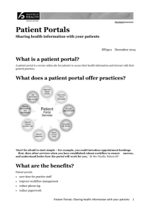 Patient Portals - National Health IT Board
