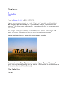 "Stonehenge" articles - Riverdale High School