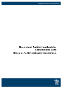 Queensland Auditor Handbook for Contaminated Land, Module 2