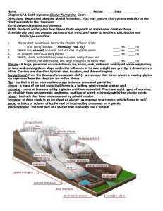 Chapter 17.1 Earth Systems Glacier Formation Chart