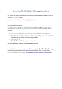 Consent form(s) Yes No - University of Sheffield