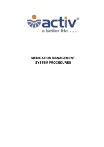 Medication Management System Procedures