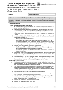 C7810.S6 Tender Schedule S6 Queensland Code Compliance