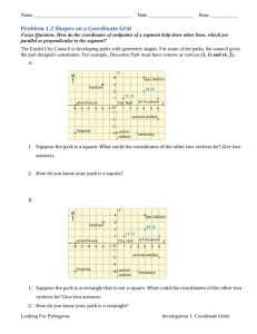 Problem 1.2 Shapes on a Coordinate Grid