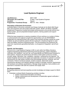 E1464I / Lead Systems Engineer