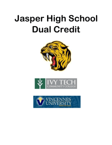 JHS Dual Credit Agreements/Courses