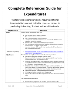 Complete References Guide for Expenditures
