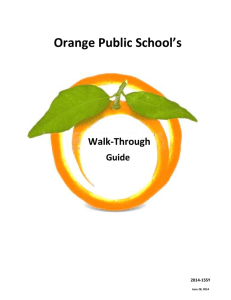 Walk-through Guide - Orange Public Schools
