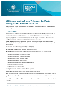 REC Registry and Small-scale Technology Certificate clearing