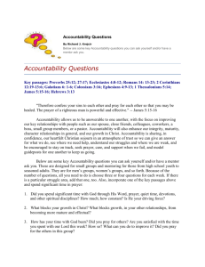 Accountability Questions