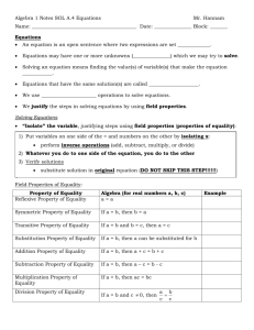 Solving One-Variable Equations