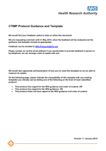 CTIMP protocol guidance template
