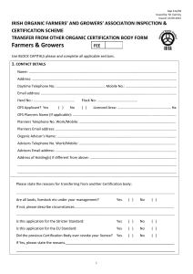 IOFGA Transfer from Other Organic Certification Body Form