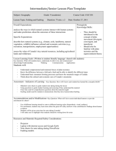 Folding and Faulting lesson plan