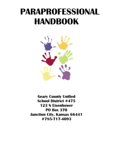Parprofessional Handbook - Geary County Schools USD 475