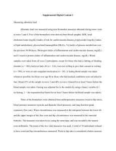 Supplemental Digital Content 1 Measuring allostatic load Allostatic