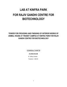 SECTION - Rajiv Gandhi Centre for Biotechnology