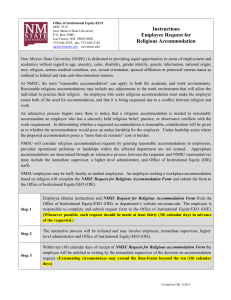 Employee Request for Religious Accommodation Form