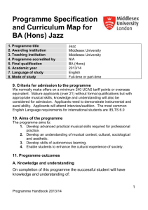BA (Hons) Jazz - Middlesex University