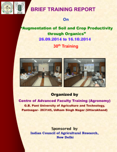 Augmentation of Soil and Crop Productivity through Organics