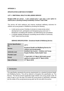 Lot 3 Emotional Wellbeing Service Spec