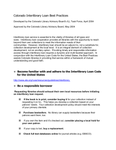 Colorado Interlibrary Loan Best Practices – Original Document