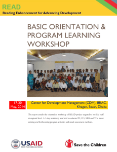 Basic Orientation & Program Learning Workshop