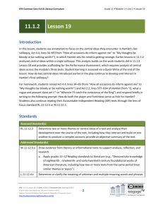 Grade 11 ELA Module 1, Unit 2, Lesson 19