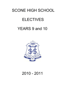 Electives Year 9 & 10