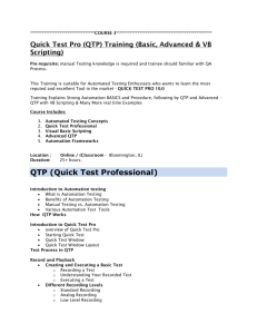 Quick Test Pro (QTP)