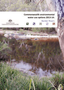 Commonwealth environmental water use options 2013