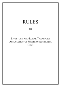 Livestock & Rural Transport Association Rules as at 22-11-2011