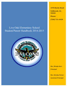 Live Oak Elementary School Student/Parent Handbook 2014-2015