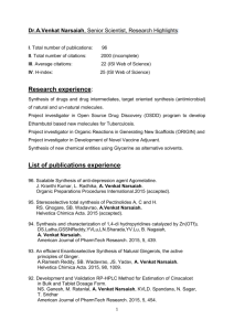 DS.Bose, A. Venkat Narsaiah. - Indian Institute of Chemical