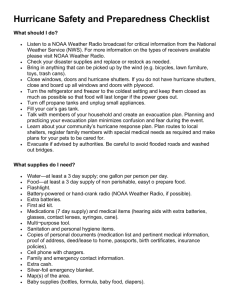 Hurricane Safety and Preparedness Checklist What should I do?