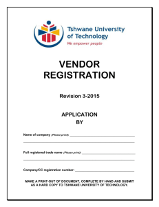 Vendor Registration Version 3-2015