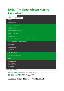 Alien Invasive Plants