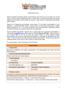 ECPTA Biodiversity Rehabilitation Carbon Submission Form