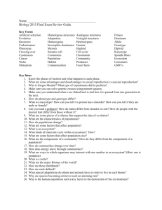 Name Biology 2015 Final Exam Review Guide Key Terms Artificial