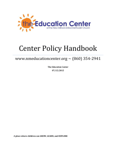 Center Policies - The Education Center