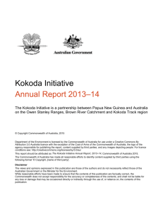 Kokoda Initiative - Annual Report 2013-2014 (DOCX
