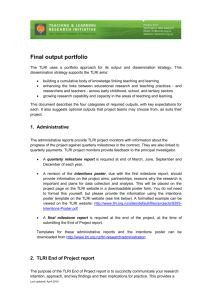 Final output portfolio - Teaching and Learning Research Initiative