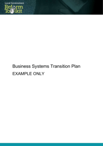 Business Systems Transition Plan example