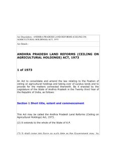(ceiling on agricultural holdings) act, 1973