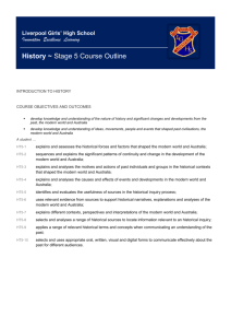 History ~ Stage 5 Course Outline